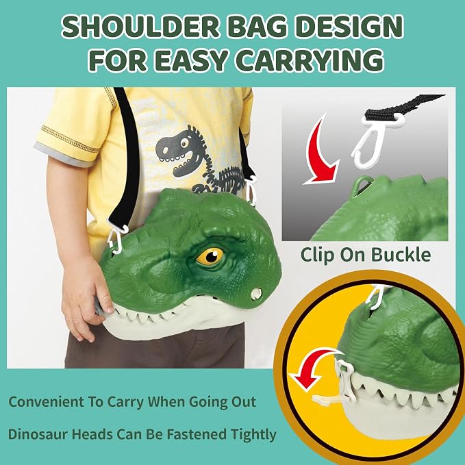 3-in-1 Dino Bag, Rolling Wheels & Launch Tracks, 13pc Jurassic Set, 3+ Gift | 3-in-1 dino bag: store, pull & launch! 13pc set with wheels & track fuels imaginative Jurassic play. Gift 3+