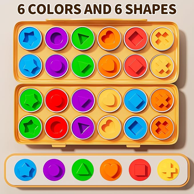 JUKUDAHU Matched Eggs Toddler Toys 1 2 3 4 Year Old - Shape Color Sorting Games, Kids Easter Eggs, Toddler Sensory Toys, Preschool Educational Boy Toy, Gifts for Baby 6-12 Months+