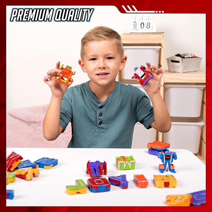 JOYIN Alphabet Robots Toys for Kids, ABC Learning Toys, Alphabots, Letters, Toddlers Education Toy, Carnival Prizes, Treasure Box and Prize for Classroom, Birthday Gift for Kids 3 4 5 6 7 8