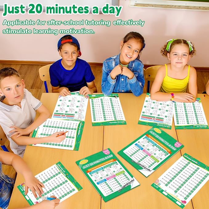 Addition and Subtraction Workbook 1st Grade Math Workbook Math Worksheets Single&Double Digit Numbers Practice Math Worksheets for Home School, 56 Pages Front and Back, 5 Question Types