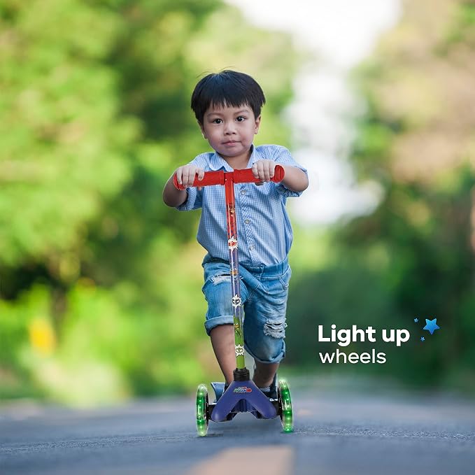 Kick Scooter for Kids, 3 Wheel Self Balancing, Light Up LED Wheels