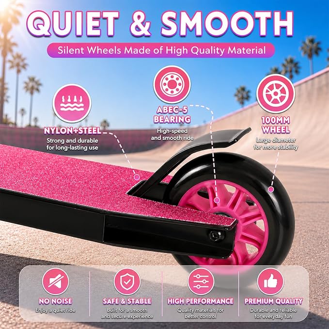 FREEDARE Pro Stunt Scooter, Trick Scooter for Kids, Teens, Boys and Girls, 8 Years Old Above Freestyle Street Scooter for Intermediate and Beginner Skate Park