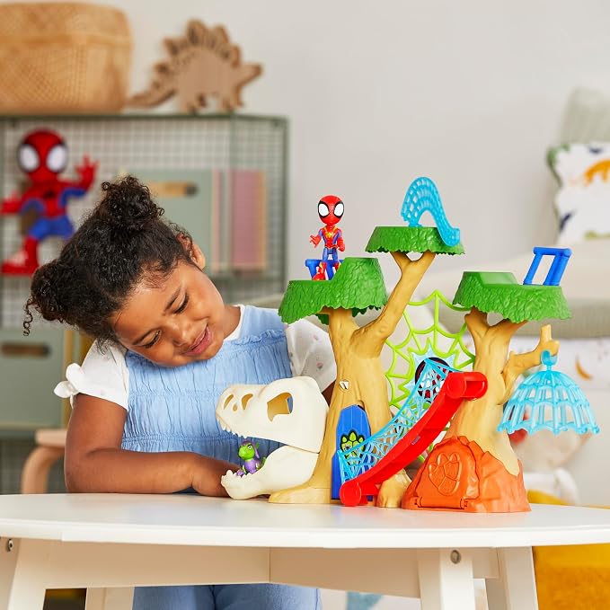 Spidey and HIS Amazing Friends Marvel Dino-Webs Treehouse Super Hero Playset