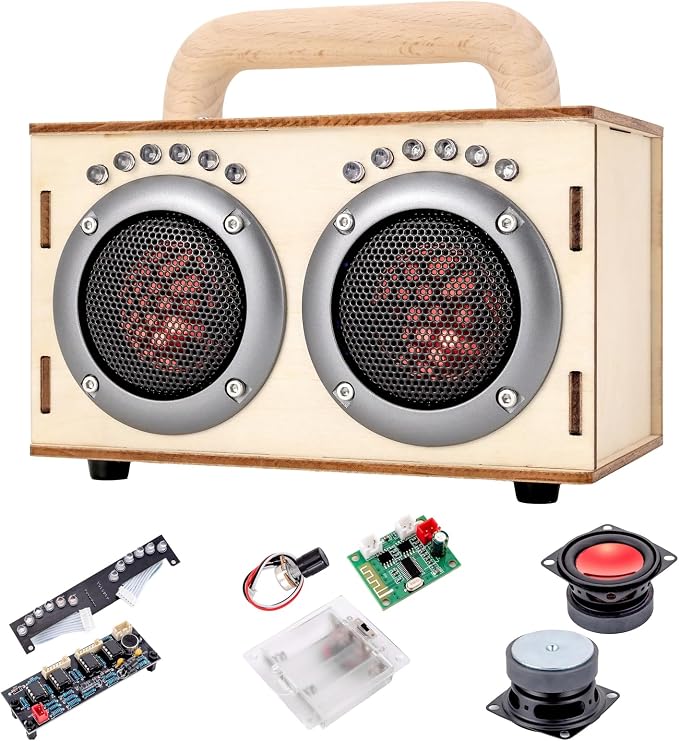 STEM Projects Kit for Kids & Adults Age 8-12 Build Your Own Wood Bluetooth Speaker DIY Science Experiment Electronics Kit for Boys & Girls 8-13 9 10 14 16, Birthday & Graduation Gift