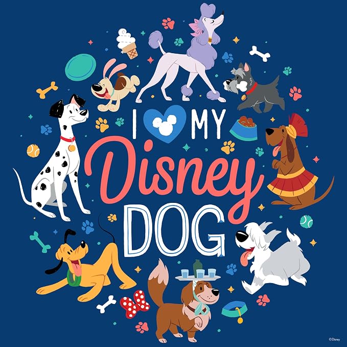 CEACO Disney Cats & Dogs Puzzle - I Love My Disney Dog, 200 Pieces, 15 x 15 in - Jigsaw Challenge for Game Nights - Relaxing Activities for Seniors & Adults - 200-Piece Puzzle Gift for Adults