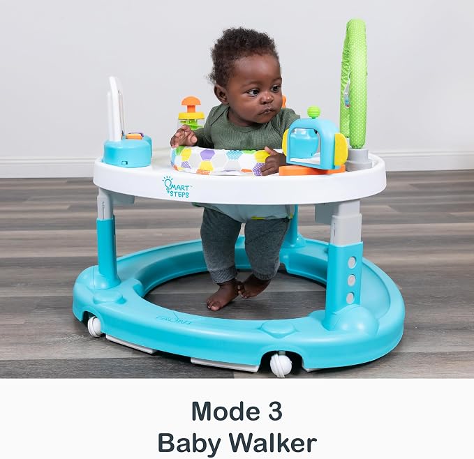 Smart Steps Bounce N’ Dance 4-in-1 Activity Center Walker, Hexagon Dots