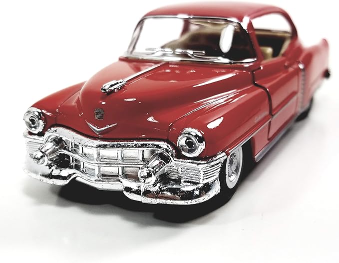 KiNSMART 1953 Cadillac Series 62 1:43 O Scale 5 Inch Die Cast Metal Model Classic Ventage Toy Car (Cherry Red)