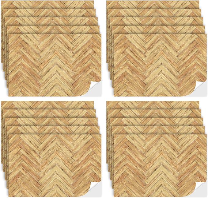 Flutesan 12 Pcs Miniature Dollhouse Wallpaper and Flooring Peel and Stick Mini DIY Self Adhesive Dollhouse Accessories 8.27 x 11.69 Inch (Twill)