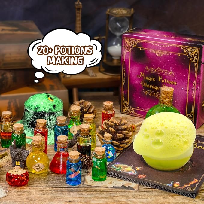 LDomet Science Magic Potions Kit for Kids, 20+ Potion Experiments Making, Fairy Magic Potions Craft Kit for Age 8-12, Creative Educational Birthday