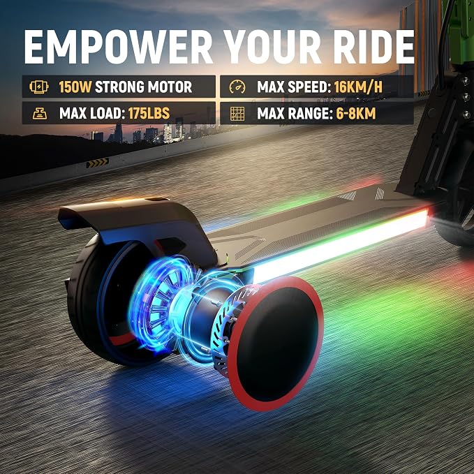 Foldable Electric Scooter for Kids, with Bright Front LED Lights,Shining Pedal, LED Display, Dual Brakes 200W Motor Kids Electric Scooter, UL2272 Certified