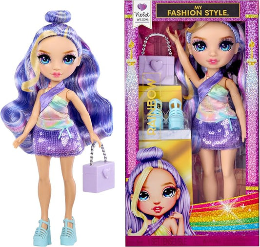 Rainbow High My Fashion Style Violet, Purple 11" Fashion Doll with Statement Outfit, Stylish Handbag, Great Toy Gift for Girls Kids Ages 4-12 Years