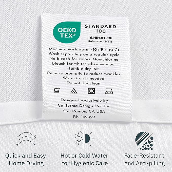 California Design Den King Sheet Set - Natural 100% Cotton Sateen Sheets King Size Set with Deep Pockets, Soft Sateen Weave, Breathable and Durable Bedding Ivory (Eggshell)