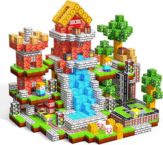 100PCS Magnetic Blocks, 0.8 inch Magnetic Building Cube Set for Kids Ages 3+, Constructions STEM Stacking Tiles Toy Building Birthday Gifts for Boys Girls