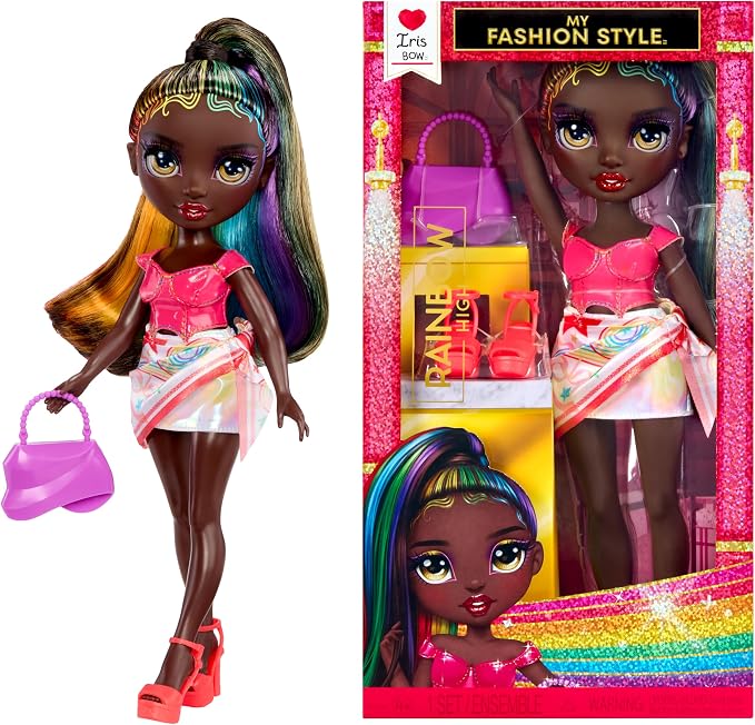 Rainbow High My Fashion Style Iris, Rainbow 11" Fashion Doll with Statement Outfit, Stylish Handbag, Great Toy Gift for Girls Kids Ages 4-12 Years