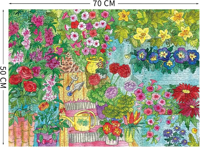 Secret Garden Puzzles for Adults 1000 Pieces, Puzzles with Letters on Back, Impossible Hard Difficult Challenging, Precise Interlocking Pieces, Home Wall Decoration & Ideal Gift