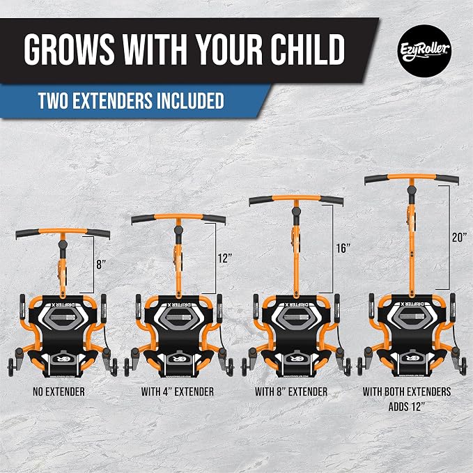EzyRoller Drifter X Ride On Toy for Kids, Ages 4-12, Up to 154 lbs - Orange