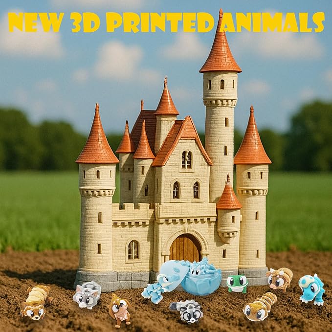 12 PCS 3D Printed Animal Figurines Set, Articulated Animal Figurines,Fidget Toys, Flexible Desk Decor, Party Favor, Gifts for Girls and Boys, Office Desk Pets, Classroom Rewards, Birthday Gifts
