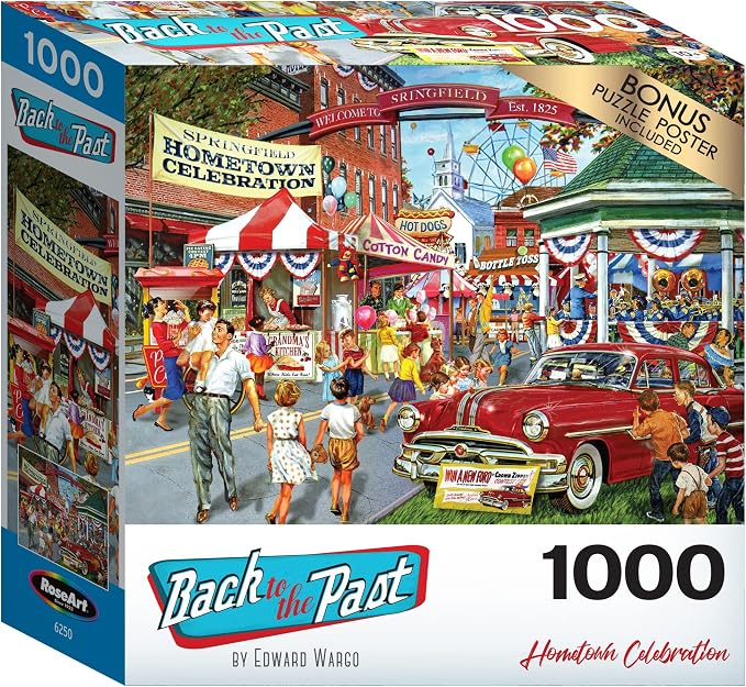 RoseArt - Back to The Past - Hometown Celebration - 1000 Piece Jigsaw Puzzle for Adults