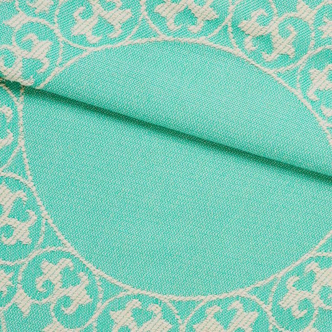 Superior Cotton Blend Bedspread Set, Includes 1 Tailored Bedspread and 1 Matching Pillow Sham, Lightweight Blanket, Bedding Decor, Jacquard Vintage Floral Mandala, Lyron Collection, Twin, Turquoise