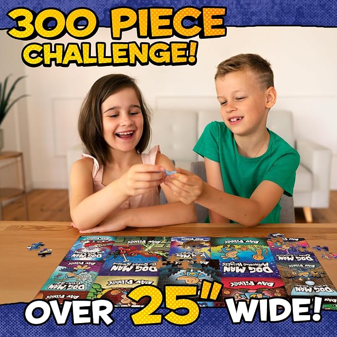 Dog Man 300-Piece Compilation Cover Puzzle