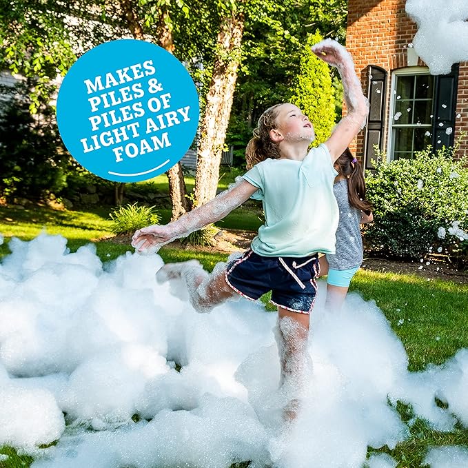 Little Kids Fom Mania Fomalanche Foam Machine| Non Toxic Kid Powered Foam Line|Bonus 21oz of Foam Concentrate to Make tons of Foam|Machine for Parties, Birthdays, Outdoor Fun, Blue