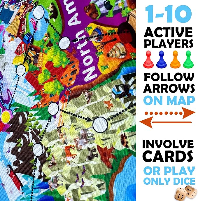 QUOKKA Board Game for Kids 8-12 - Learning, Educational Card Games for Ages 6-8 - Indoor, Outdoor Activity for Teens, Adults, Family - Geography, World 100 Question Cards with Top Facts