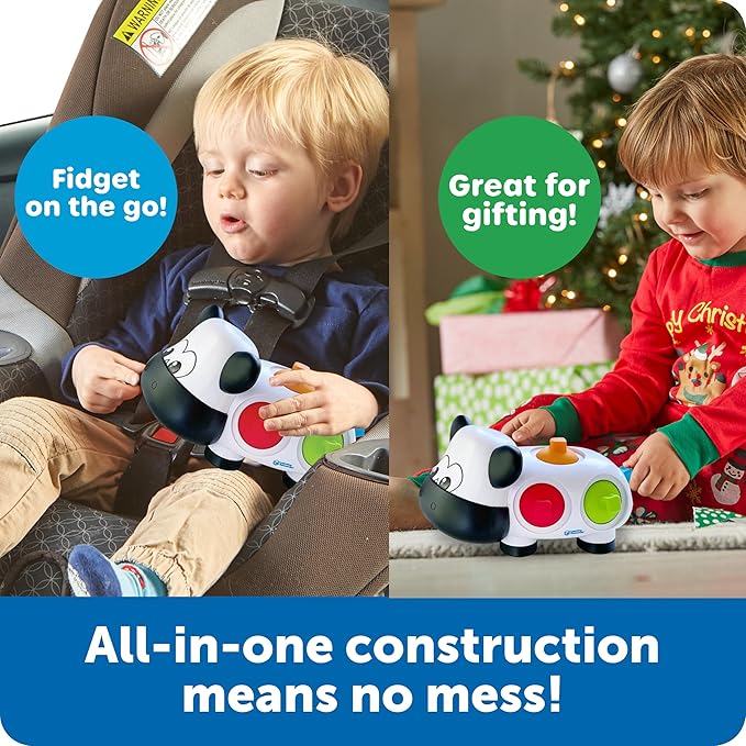 Learning Resources Dottie The Fine Motor Cow - Toddler Montessori Toys, Stacking Shape, Gifts for Boys and Girls, Sorting and Matching Skill Activities, Educational Games, Ages 18 Months+