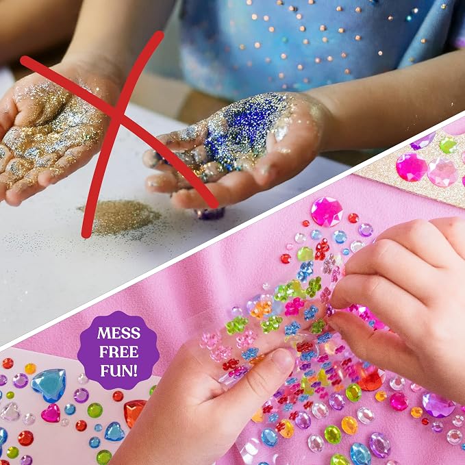 FROG SAC Headband Making Kit - Arts and Crafts Gift for Kids 4-6, Little Girls Birthday Fashion Gifts, DIY Craft Toys for 5 Year Old Girl, Toddler Hair Accessories Crown Headbands (Tiara)