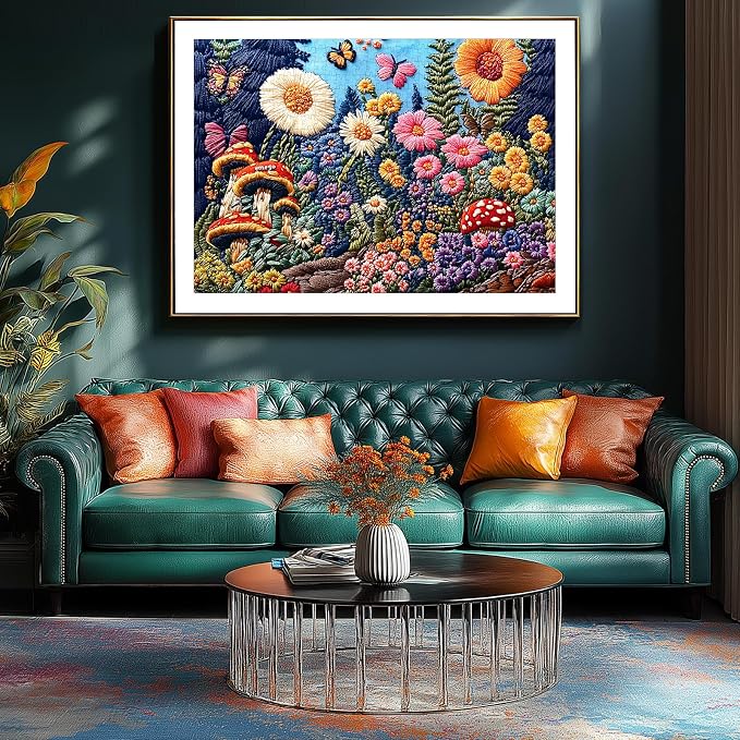 Puzzles for Adults 1000 Pieces, Vintage Wildflowers Jigsaw Puzzles Impossible Hard Difficult Challenging Puzzle, Flowers Puzzle for Family Games Gift, 27.5 x 19.7 Inch