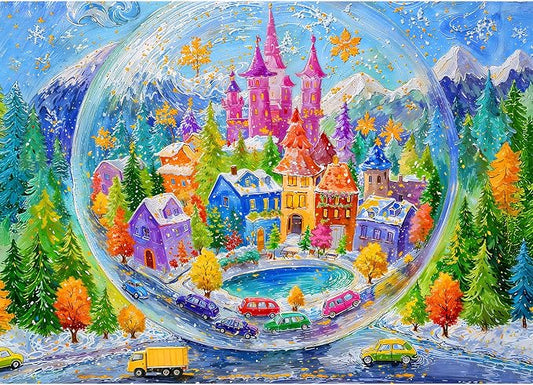Puzzles for Adults 1000 Pieces, Jigsaw Puzzle for Adults, Fun Challenging Puzzle, Wandering into a Fairy Castle Puzzles Game, Interlock Perfectly No Dust, Gifts for Father's Mother’s Day