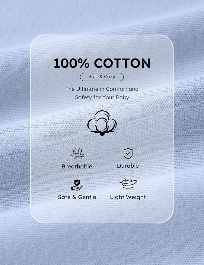 Yoofoss Baby Pajamas 100% Organic Cotton Baby Sleepers for Newborn 0-3 3-6 6-9 Months Boys Girl Clothes 3pcs Footed PJs