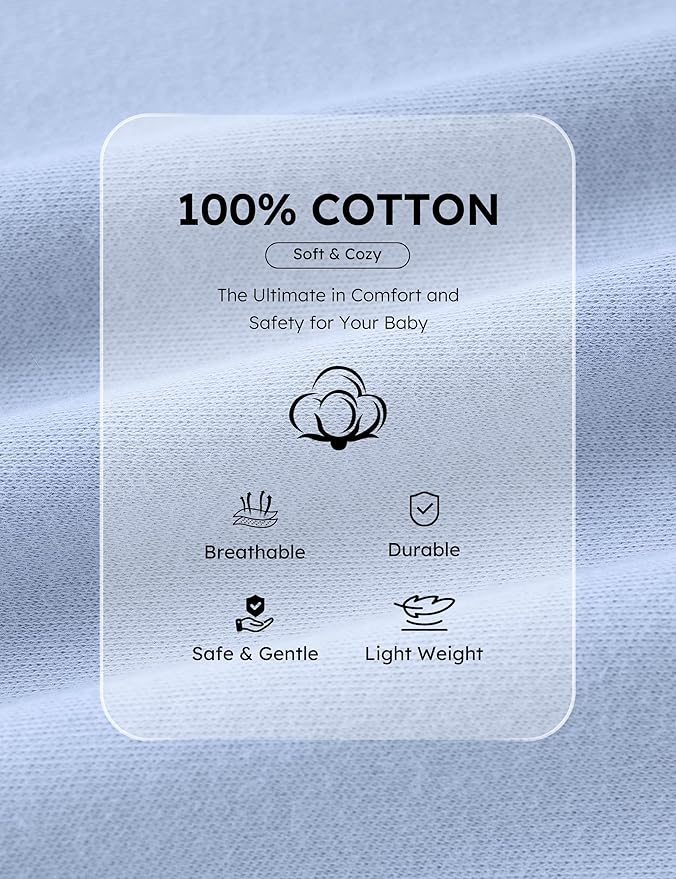 Yoofoss Baby Pajamas 100% Organic Cotton Baby Sleepers for Newborn 0-3 3-6 6-9 Months Boys Girl Clothes 3pcs Footed PJs