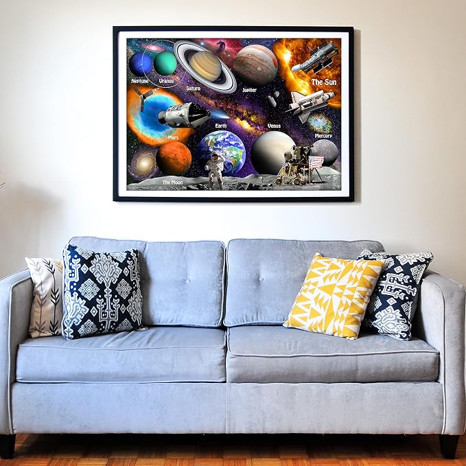 Think2Master Solar System & Space Exploration 250 Pieces Jigsaw Puzzle Great Puzzle for Teens, Adults, Seniors. Great Gift with Larger Pieces. 14.2” X 19.3”