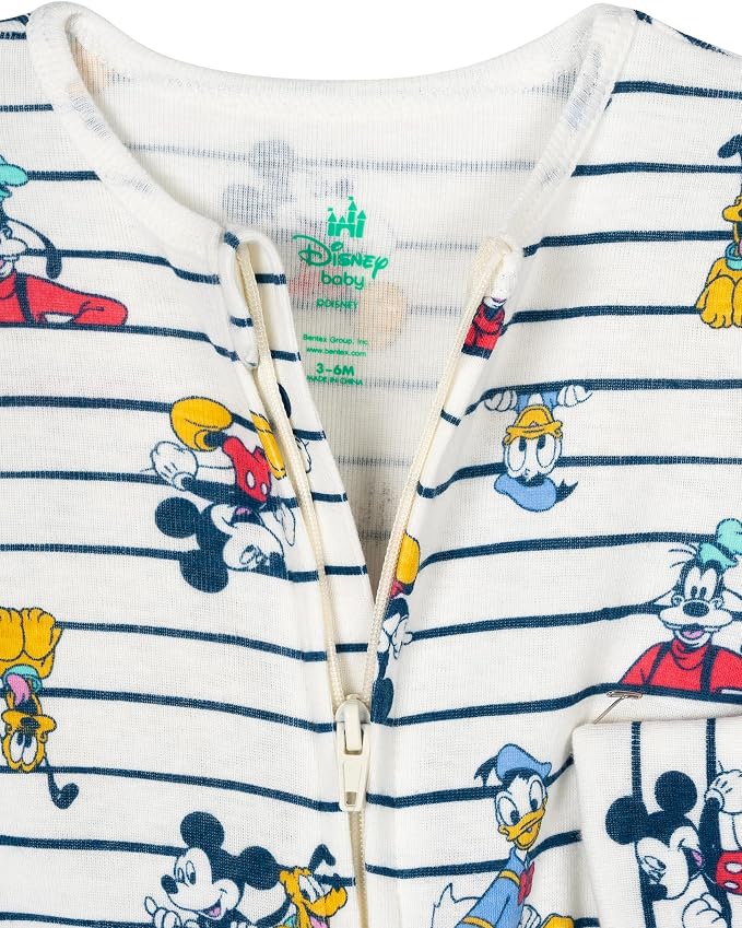 Disney Baby Boys' 2-Pack Footed One-Piece Sleep N' Play Newborn to Infant