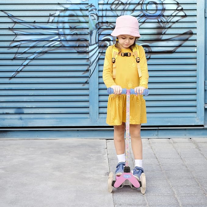 Kick Scooter for Kids, 3 Wheel Self Balancing, Light Up LED Wheels