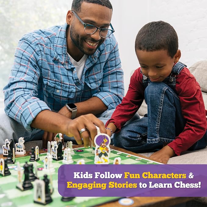 Story Time Chess Set for Kids - Family Game Night, Strategic Game Play - Board Games for Family Night - Perfect for Beginners, Learn Chess with a Fun Story - Preschool Toys, Ages 3+
