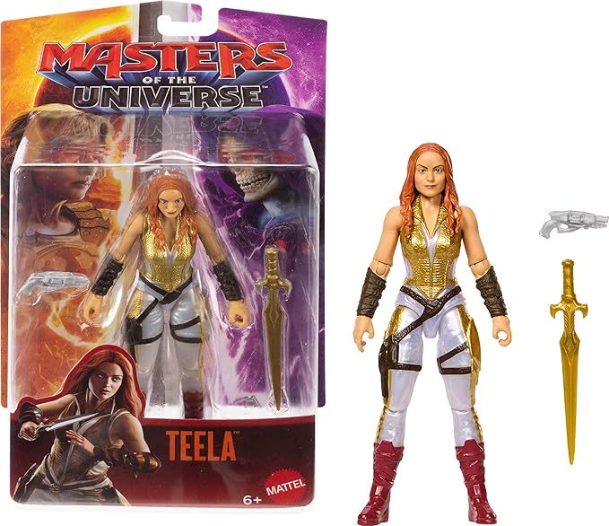 Masters of the Universe 2026 Movie Teela 5.5 Inch Action Figure Toy, Content Accurate 14 Movable Joints & Sword, Heroic Warrior Goddess