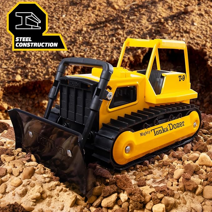 Tonka Retro Collector's Edition - Made with 2X More Steel, Kids Construction Toy, Metal Truck, Toy Truck for Boys and Girls, Kids, Toddlers, Ages 3+, Bulldozer - Amazon Exclusive