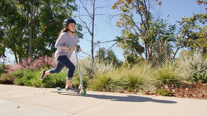 Razor A3 Kick Scooter for Kids Ages 5+ - Larger Wheels, Front Suspension, Wheelie Bar, Lightweight, Foldable, Aluminum Frame, and Adjustable Handlebars