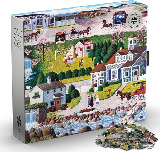 Buffalo Games – Charles Wysocki - Cricket Hawk Habor - Siver Select 1000 Piece Jigsaw Puzzle - Colorful Puzzles for Adults – Precision-Cut Pieces