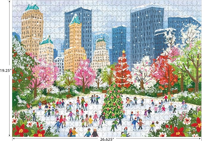 RoseArt - Soft Touch - New York Christmas - 1000 Piece Jigsaw Puzzle for Adults
