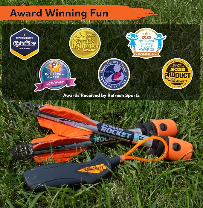 Toy Rocket Launcher for Kids: Outdoor Toys Slingshot Rocket Launchers - Best 6-10 Year Old Boy Gifts for Teens Boys & Girls All Ages - Fun Summer Toys 5 6 7 8 9 10 11 12+ Year Old Boy Birthday Gifts