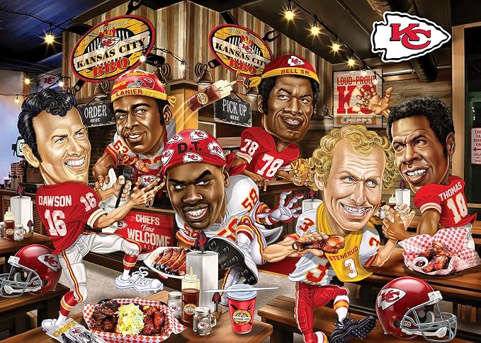 MasterPieces 500 Piece Sports Jigsaw Puzzle for Adults - NFL Kansas City Chiefs All-Time Greats - 15x21
