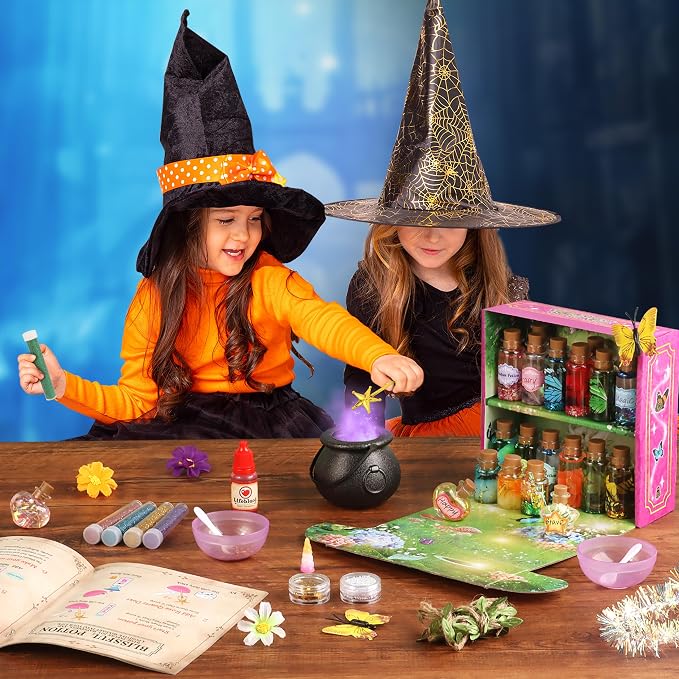wookidel Fairy Magic Craft Kit for Kids with 20PCS Potion Bottles - Fairy Magical Potions Making Craft Kit - Gift for Christmas, Birthday, Creative Art Crafts Kits for Girls Boys 6 7 8 9 10 Year Old