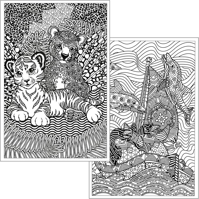 Bendon Lisa Frank Advanced Coloring Book Activity Set Includes Lisa Frank Coloring Book, Butterfly Stickers, and More