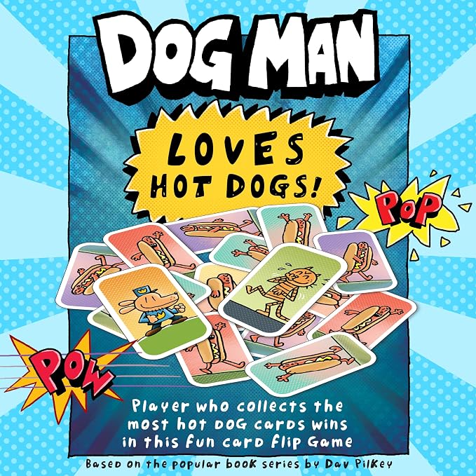 University Games Dog Man Hot Dog Card Game in a Tin , The Fast and Frenzied Collection Game for Kids Featuring Art from the Dog Man Books by Dav Pilkey, for Players Ages 6 and Up