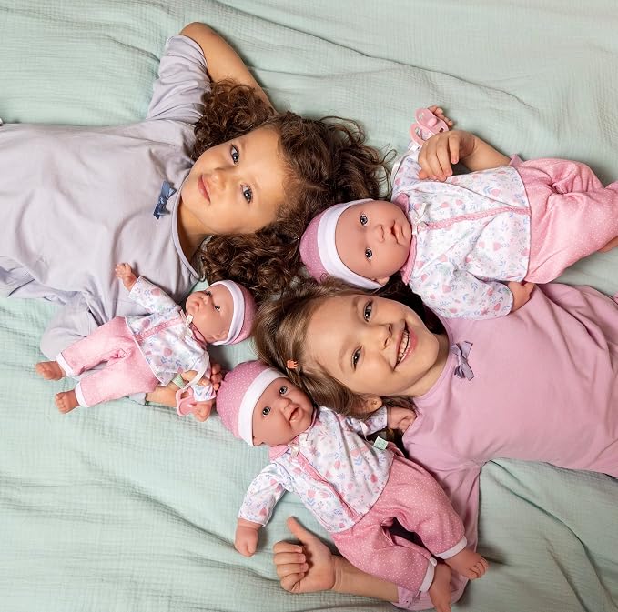 La Baby Caucasian 20-inch Small Soft Body Baby Doll | JC Toys - La Baby | Washable |Removable Pink Floral Outfit w/ Hat, Pacifier & Magic Bottle | For Children 12 Months +