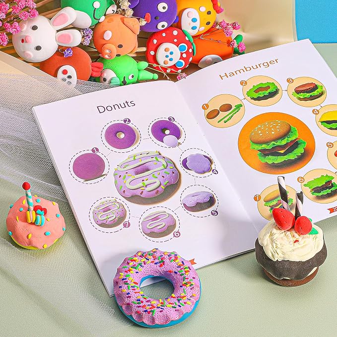 ifergoo Air Dry Clay for Kids - 102 Colors Modeling Magic Foam Clay Kit, Safe & Non-Toxic, Kids DIY Model Art & Crafts Toys with Sculpting Tools, Birthday Gifts for Boys & Girls 3-12 Years Old