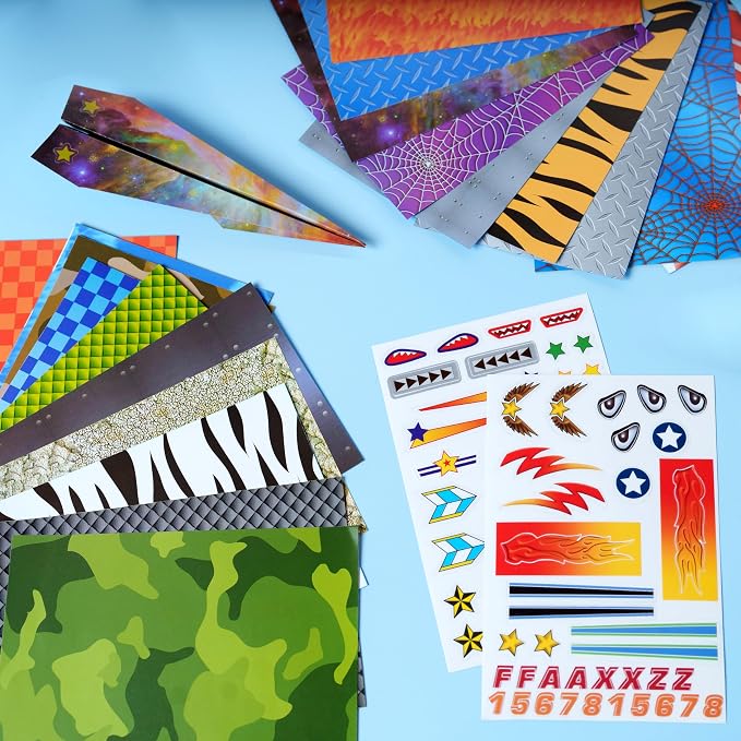 Creativity for Kids Paper Airplane Squadron - Create 20 Paper Airplanes | Fun Summer Crafts | Mini Craft Kit for Boys, Small Gift for Boys, Kids Activities (Ages 6+)
