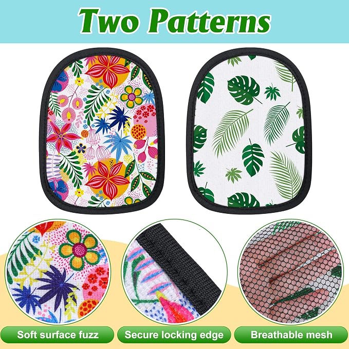 codree 2 Pcs Sand Wipe Off Mitts, Hawaii Theme Sand Remover for Beach, Beach Sand Remover Cleaner Mitts Bag, Beaches Travel Mitt for Outdoor Activities Volleyball Sandboxes